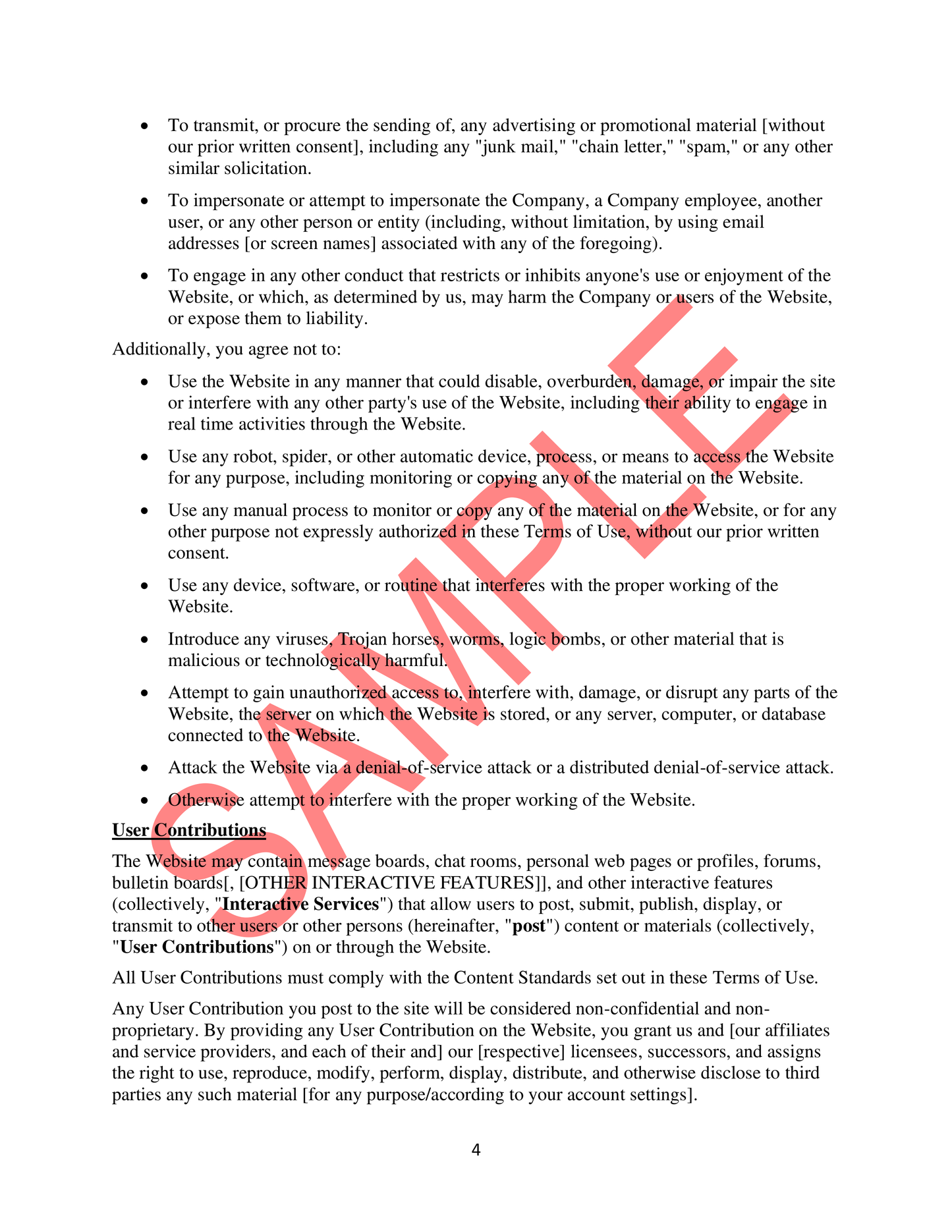 Website Terms of Use