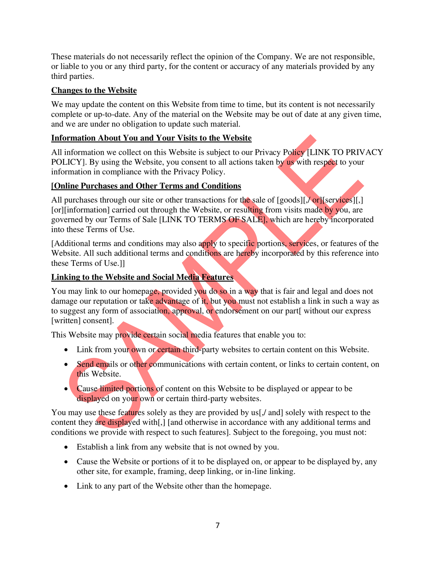Website Terms of Use