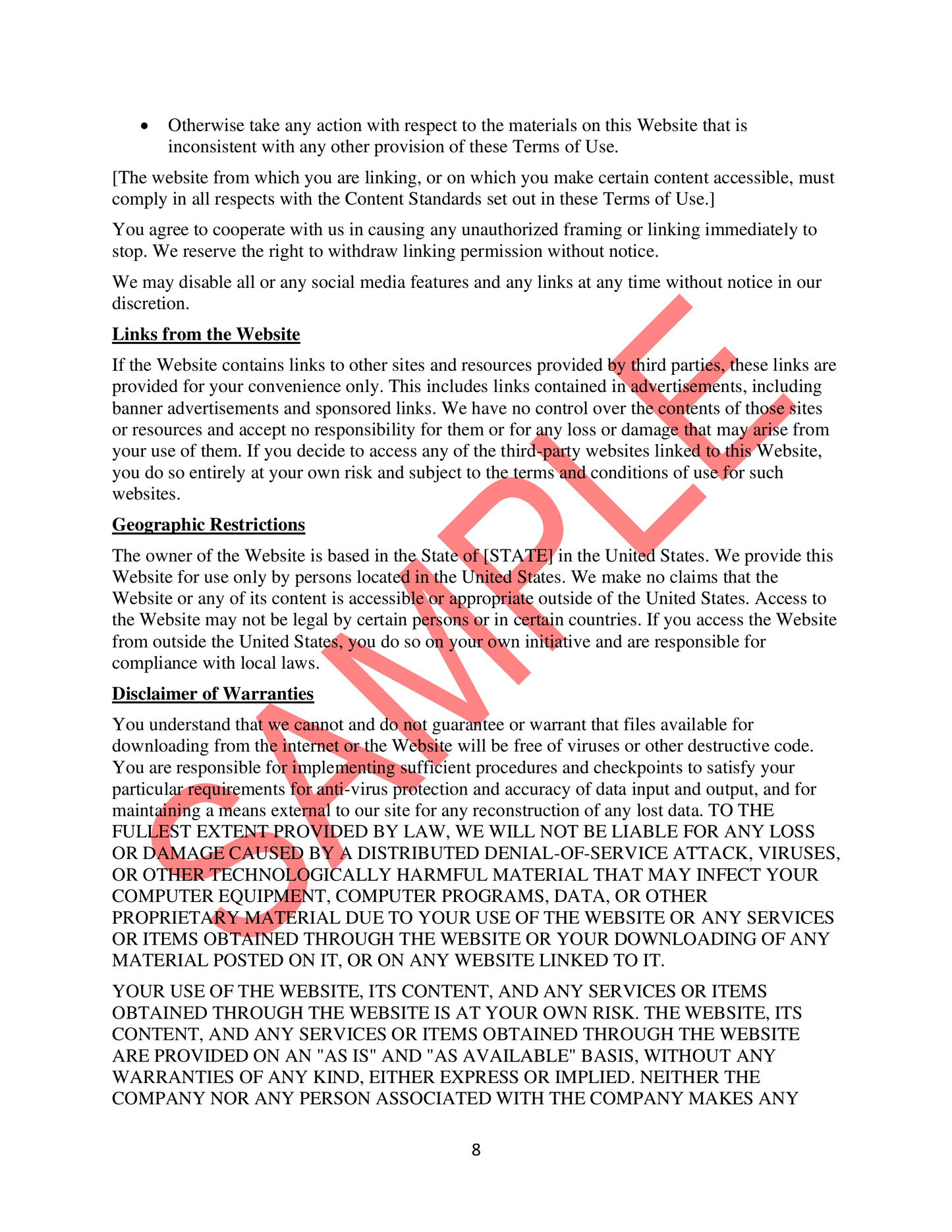 Website Terms of Use